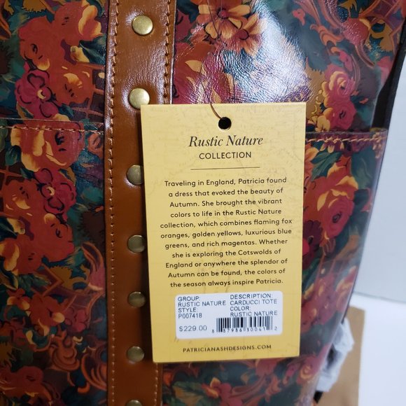 NWT Patricia Nash Leather Rustic Nature Collection Handbag Tote - Picture 8 of 14